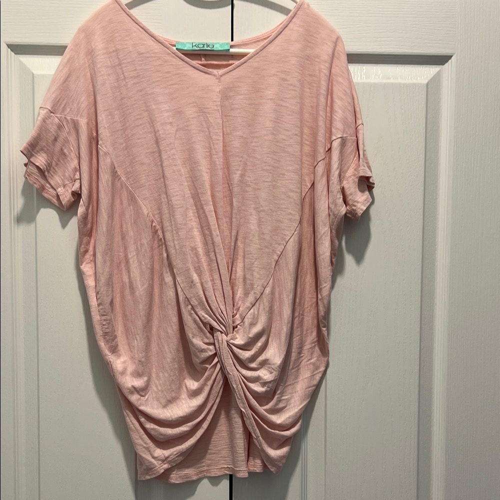 Karlie Blush Pink Knotted Tee